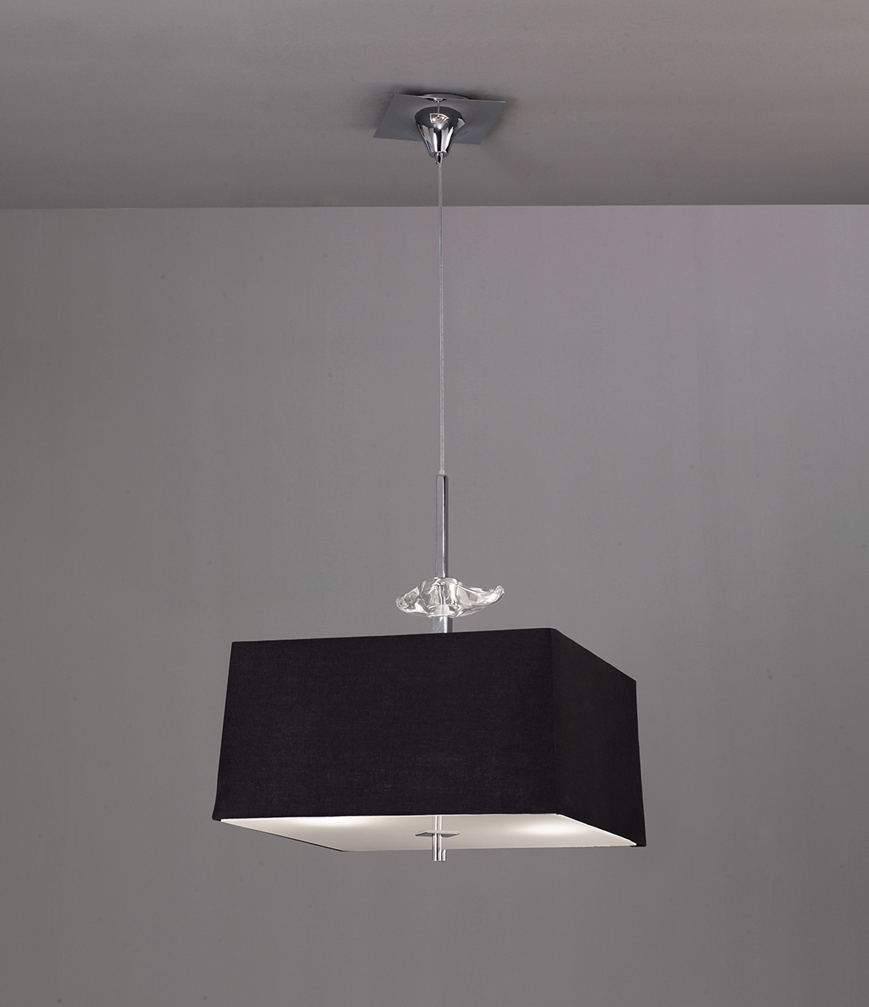 Akira Polished Chrome-Black Ceiling Lights Mantra Single Pendant